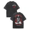 American double-sided washed fireball dragon printed T-shirt for men, 260g pure cotton retro fashion brand short-sleeved, suitable for summer Item Picture